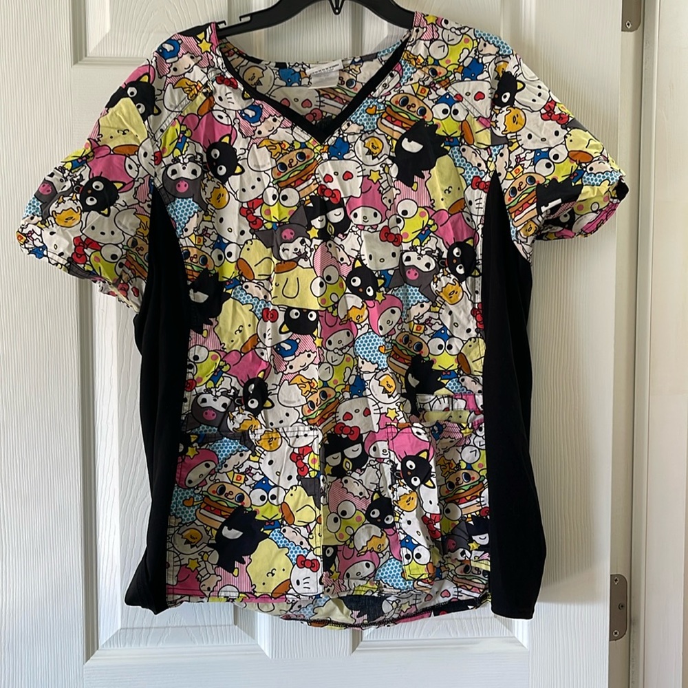 Hello Kitty scrub top size 2XL